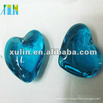 Fashion aquamarine hearts pendants with crystal in bulk CP053